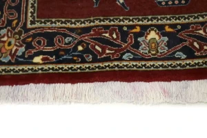 Wine Red Traditional 2'8X3'2 Kashan Persian Oriental Rug