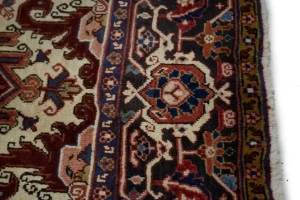 Wine Red Floral 8X11 Heriz Persian Rug