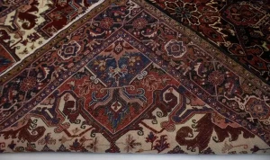Wine Red Floral 8X11 Heriz Persian Rug