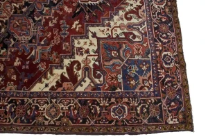 Wine Red Floral 8X11 Heriz Persian Rug