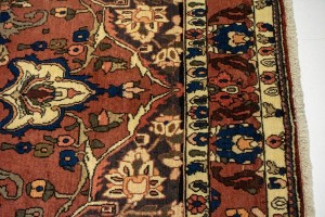 Vintage Rusty Brown Floral 7X10 Bakhtiari Persian Rug