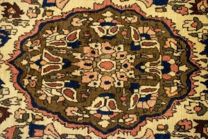 Vintage Rusty Brown Floral 7X10 Bakhtiari Persian Rug