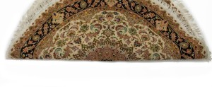 Cream Classic 5X5 Tabriz Persian Round Rug