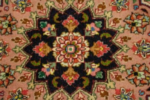 Cream Classic 5X5 Tabriz Persian Round Rug