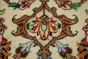 Cream Classic 5X5 Tabriz Persian Round Rug