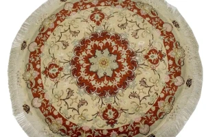 Cream Classic 4X4 Tabriz Persian Rug