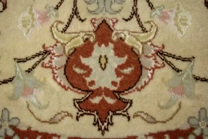 Cream Classic 4X4 Tabriz Persian Rug