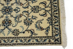 Cream Traditional 2'5X9'6 Nain Kashmar Persian Runner Rug