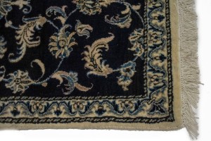 Navy Blue Classic 2'5X10 Nain Kashmar Persian Runner Rug