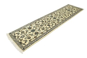 Cream Classic 3X10 Nain Kashmar Persian Runner Rug