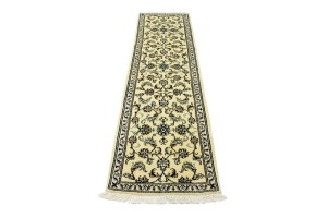 Cream Classic 3X10 Nain Kashmar Persian Runner Rug