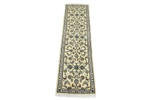 Cream Classic 3X10 Nain Kashmar Persian Runner Rug