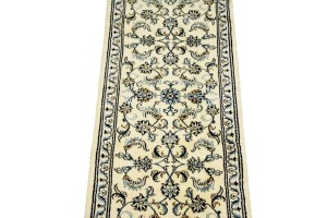 Cream Classic 3X10 Nain Kashmar Persian Runner Rug
