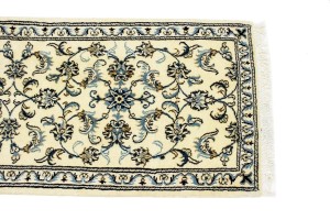 Cream Classic 3X10 Nain Kashmar Persian Runner Rug