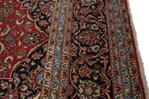 Vintage Red Traditional 10X13 Kashan Persian Rug