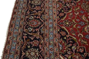 Vintage Red Traditional 10X13 Kashan Persian Rug