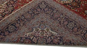 Vintage Red Traditional 10X13 Kashan Persian Rug