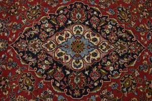 Vintage Red Traditional 10X13 Kashan Persian Rug