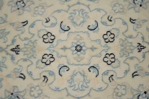 Cream Floral Classic 2X5 Traditional Nain Persian Oriental Rug