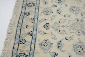 Cream Floral Classic 2X5 Traditional Nain Persian Oriental Rug