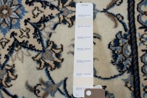 Ivory Classic 3X4 Nain Kashmar Persian Rug