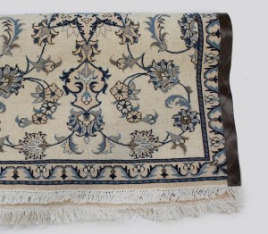 Ivory Classic 3X4 Nain Kashmar Persian Rug