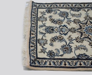 Ivory Classic 3X4 Nain Kashmar Persian Rug