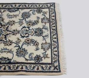 Ivory Classic 3X4 Nain Kashmar Persian Rug