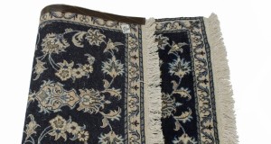 Navy Blue Classic 3X4 Nain Kashmar Persian Rug