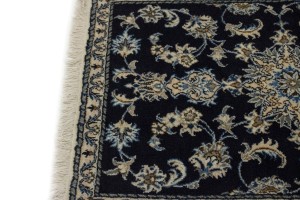 Navy Blue Classic 3X4 Nain Kashmar Persian Rug