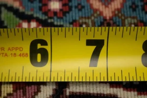 Teal Blue Floral 4X4 Bidjar Halvaei Persian Round Rug