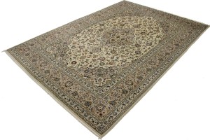 Vintage Beige Traditional 8X12 Kashan Persian Rug