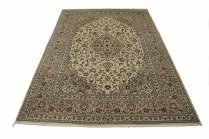 Vintage Beige Traditional 8X12 Kashan Persian Rug