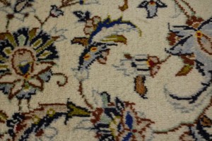 Vintage Beige Traditional 8X12 Kashan Persian Rug