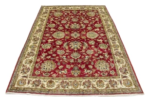 Vintage Red Traditional 8X12 Tabriz Persian Rug