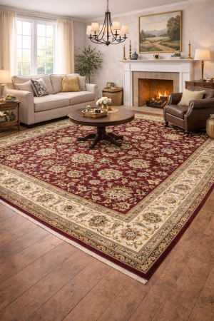 Vintage Red Traditional 8X12 Tabriz Persian Rug