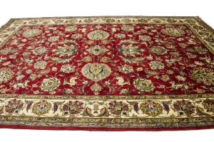 Vintage Red Traditional 8X12 Tabriz Persian Rug