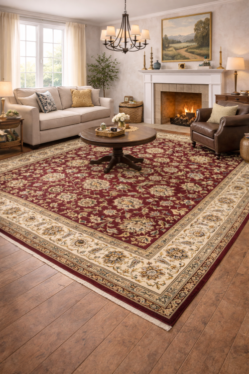 Vintage Red Traditional 8X12 Tabriz Persian Rug