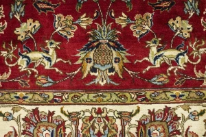 Vintage Red Traditional 8X12 Tabriz Persian Rug