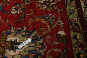 Vintage Red Traditional 9'5X15'4 Tabriz Persian Rug