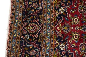 Vintage Red Traditional 10X13 Kashan Persian Rug