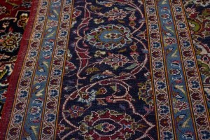 Vintage Red Traditional 10X13 Kashan Persian Rug