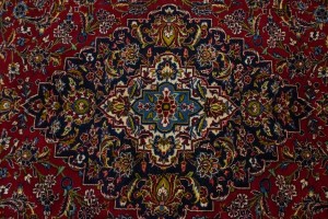 Vintage Red Traditional 10X13 Kashan Persian Rug