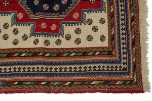 Cream Tribal 4X7 Sumak Persian Oriental Rug