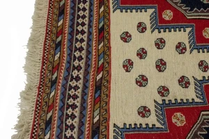 Cream Tribal 4X7 Sumak Persian Oriental Rug