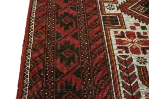 Vintage Ivory Tribal 3X13 Balouch Persian Runner Rug
