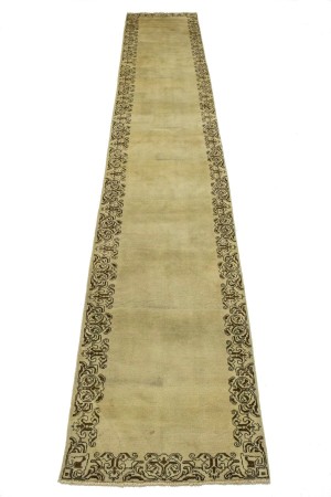 Antique Beige Classic 3X19 Tabriz Persian Runner Rug