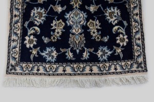 Navy Blue Floral Classic 3X4 Nain Persian Rug