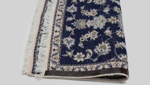 Navy Blue Floral Classic 3X4 Nain Persian Rug