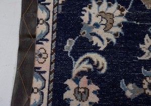 Navy Blue Floral Classic 3X4 Nain Persian Rug